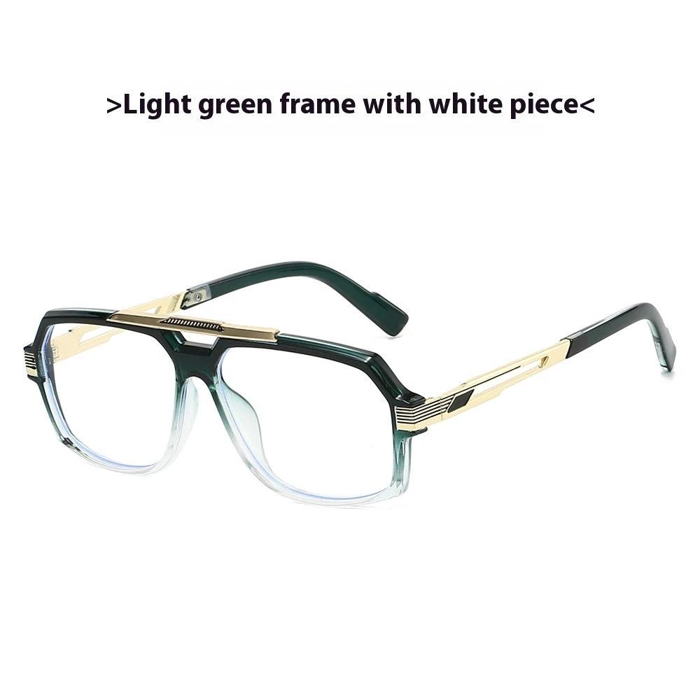 Men's Metal Mirror Leg Paint Fashion All-match Sun-resistant Sunglasses by GJG Denim