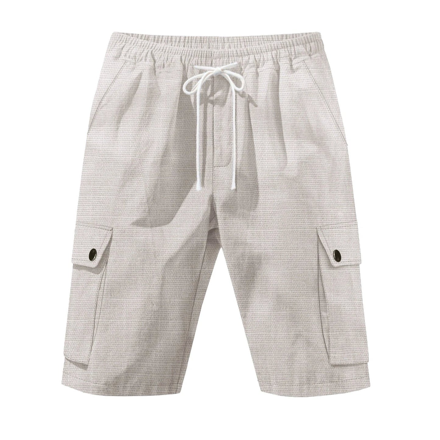 Cargo Bamboo Linen Beach Casual Shorts by GJG Denim