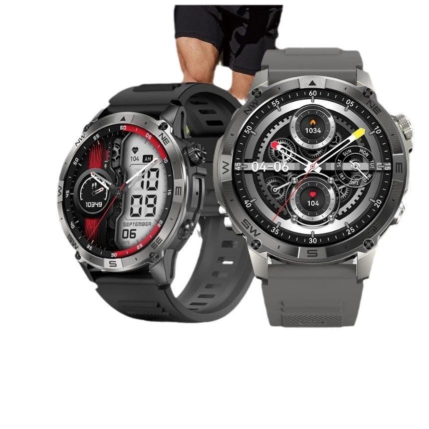 Multifunctional Altitude Pressure Compass Heart Rate Blood Oxygen Sports Waterproof GPS Smart Watch For Men by GJG Denim