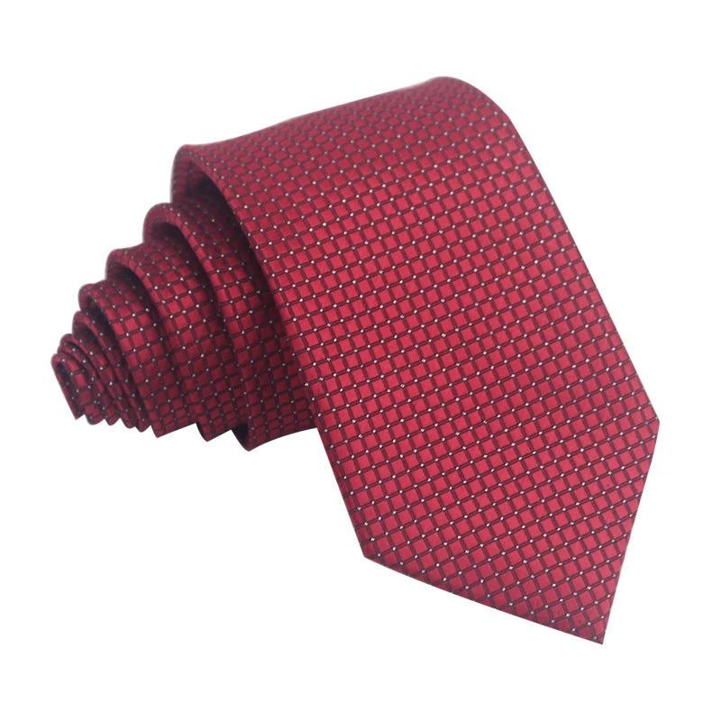 Men's 8CM Polyester Jacquard Striped Ties by GJG Denim