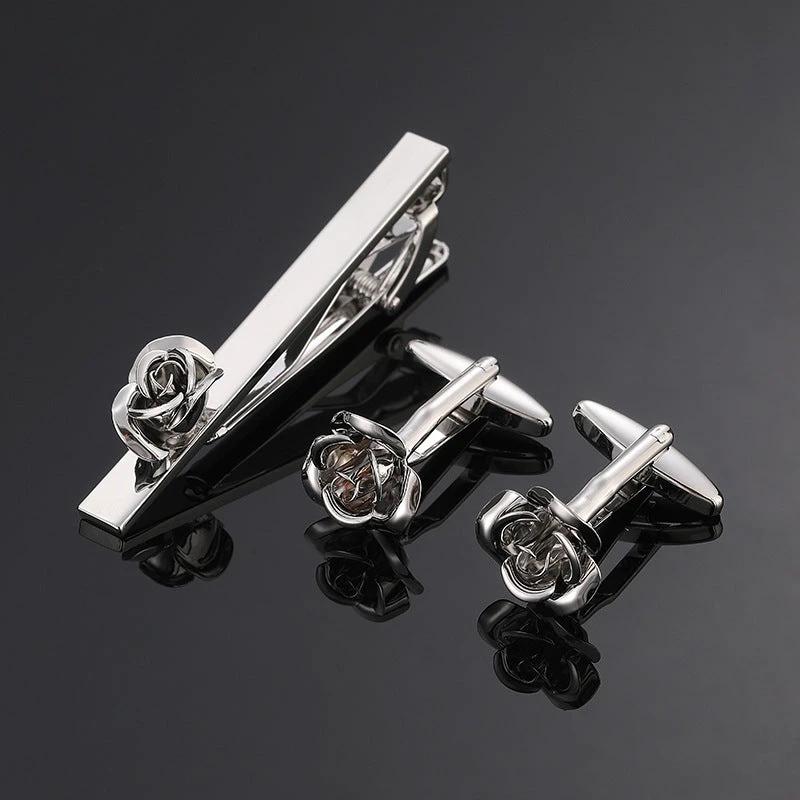 Men's Tie Clip and Cufflinks Set by GJG Denim