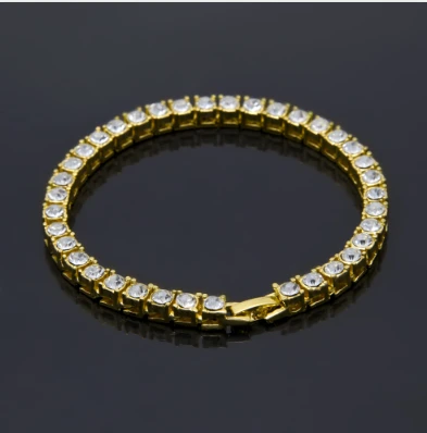 Tin Alloy Iced Bracelet For Men by GJG Denim