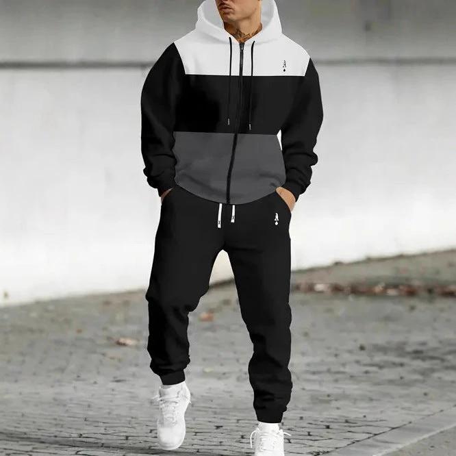 Hooded Sweatshirt Set For Men by GJG Denim