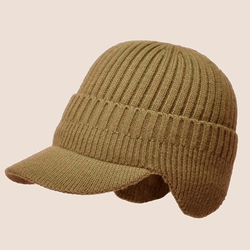 Men's Warm Ear Protection Knitted Beanie Hat by GJG Denim