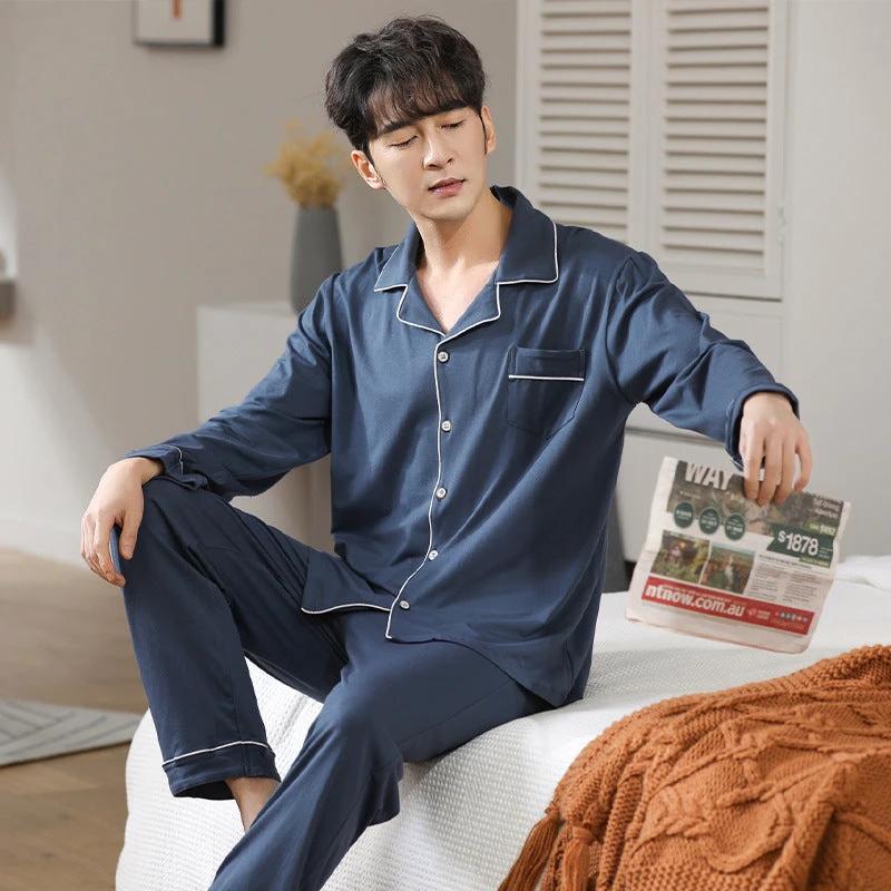 Men's Long Sleeve Pajamas by GJG Denim