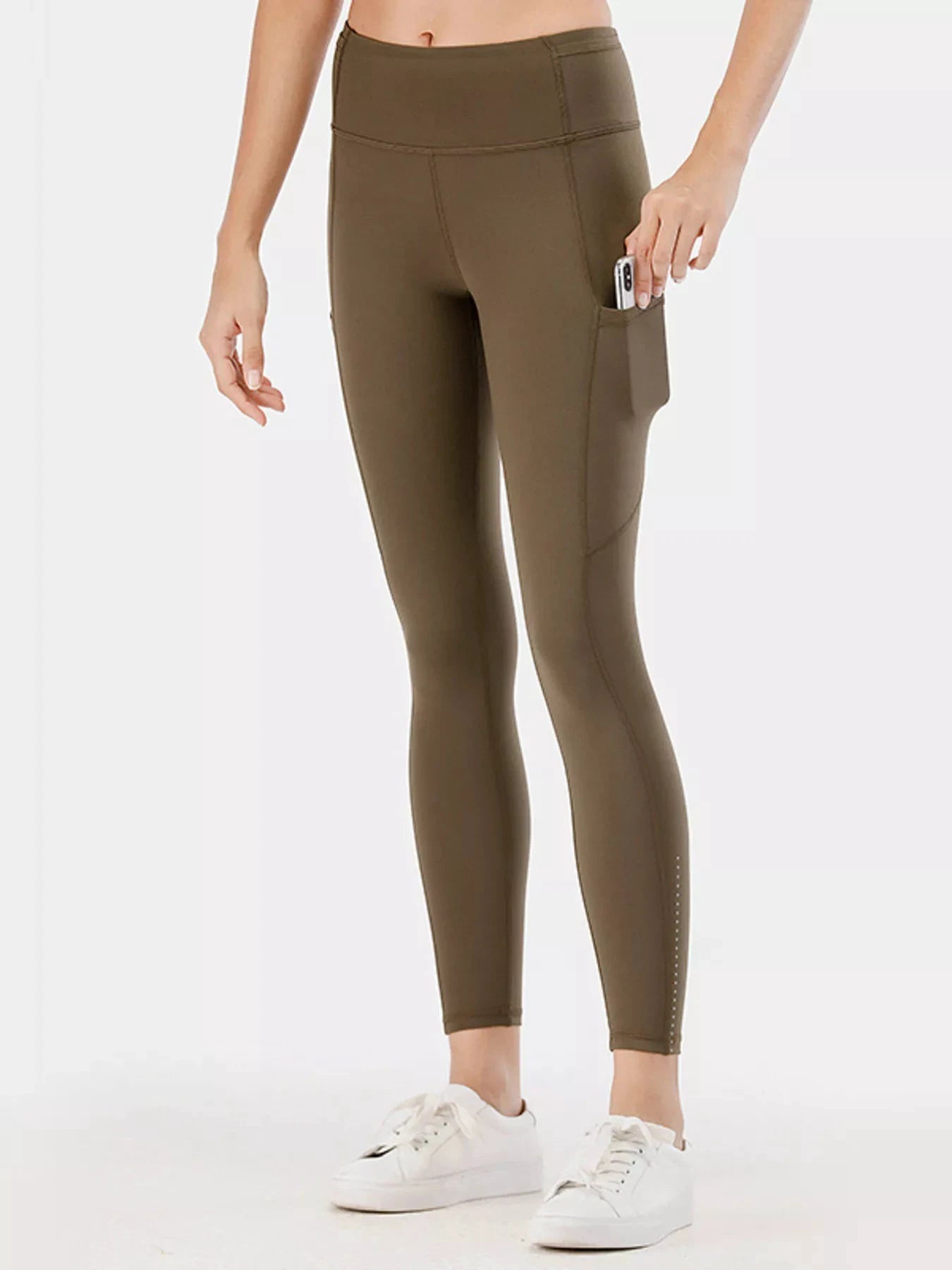 Full Size High-Waisted Active Leggings with Pockets Plus Size by Lady Ros