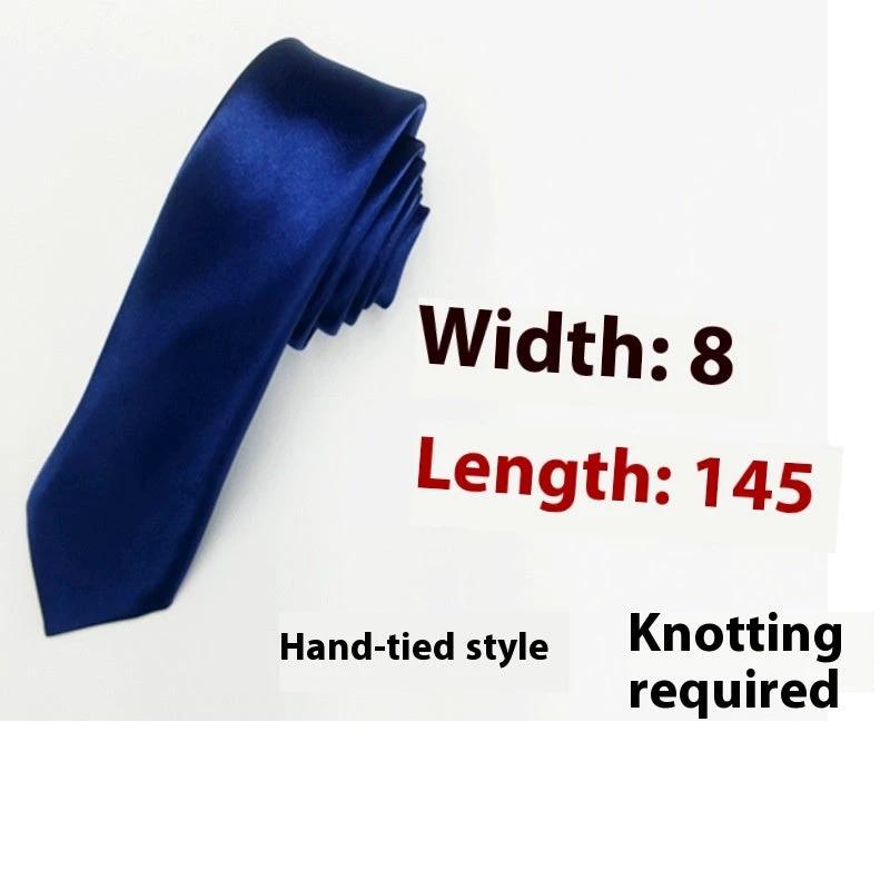 Men's 8cm Plain Suit Tie by GJG Denim