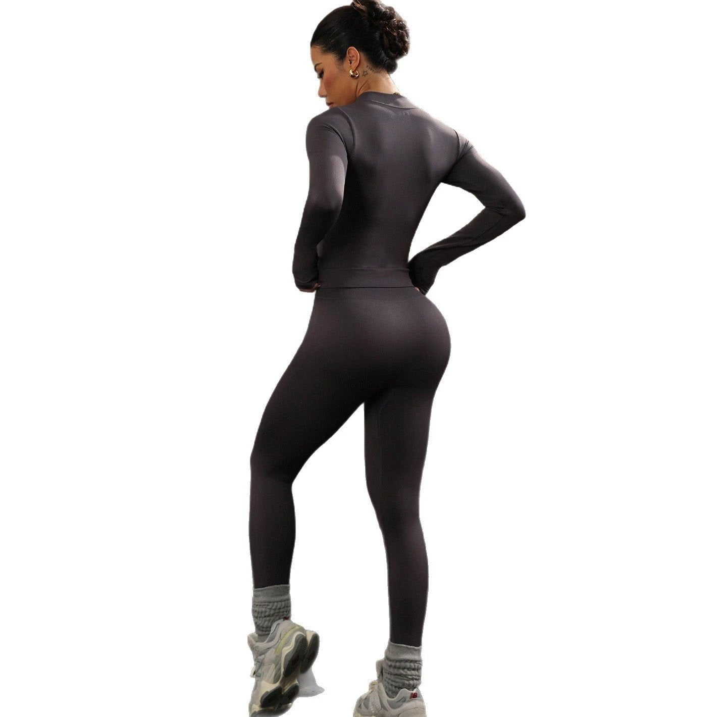 High Waist Yoga Suit Sports Fashion Casual Workout Clothes by null
