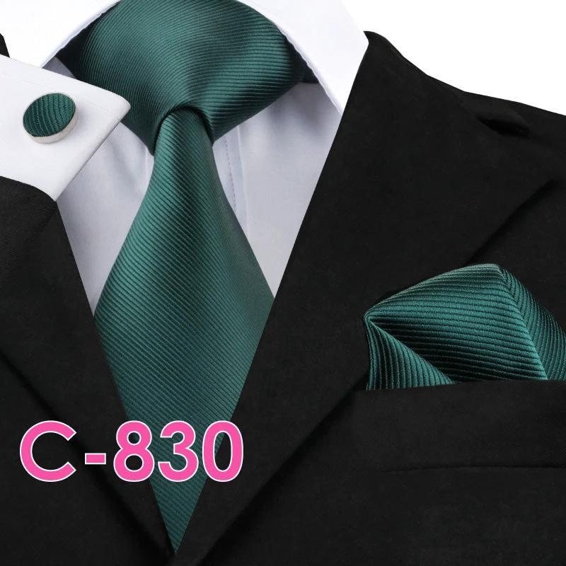 Solid Color Ribbed Collar Tie Set for Men by GJG Denim