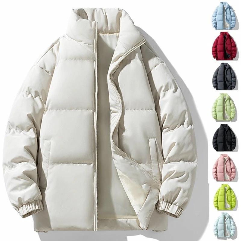 Men's Stand-up Collar Cotton-padded Coat Thick Warm-keeping And Cold-proof by GJG Denim