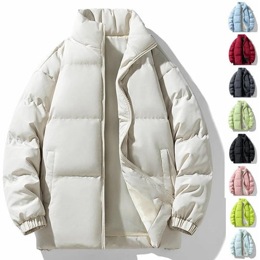 Men's Stand-up Collar Cotton-padded Coat Thick Warm-keeping And Cold-proof by GJG Denim