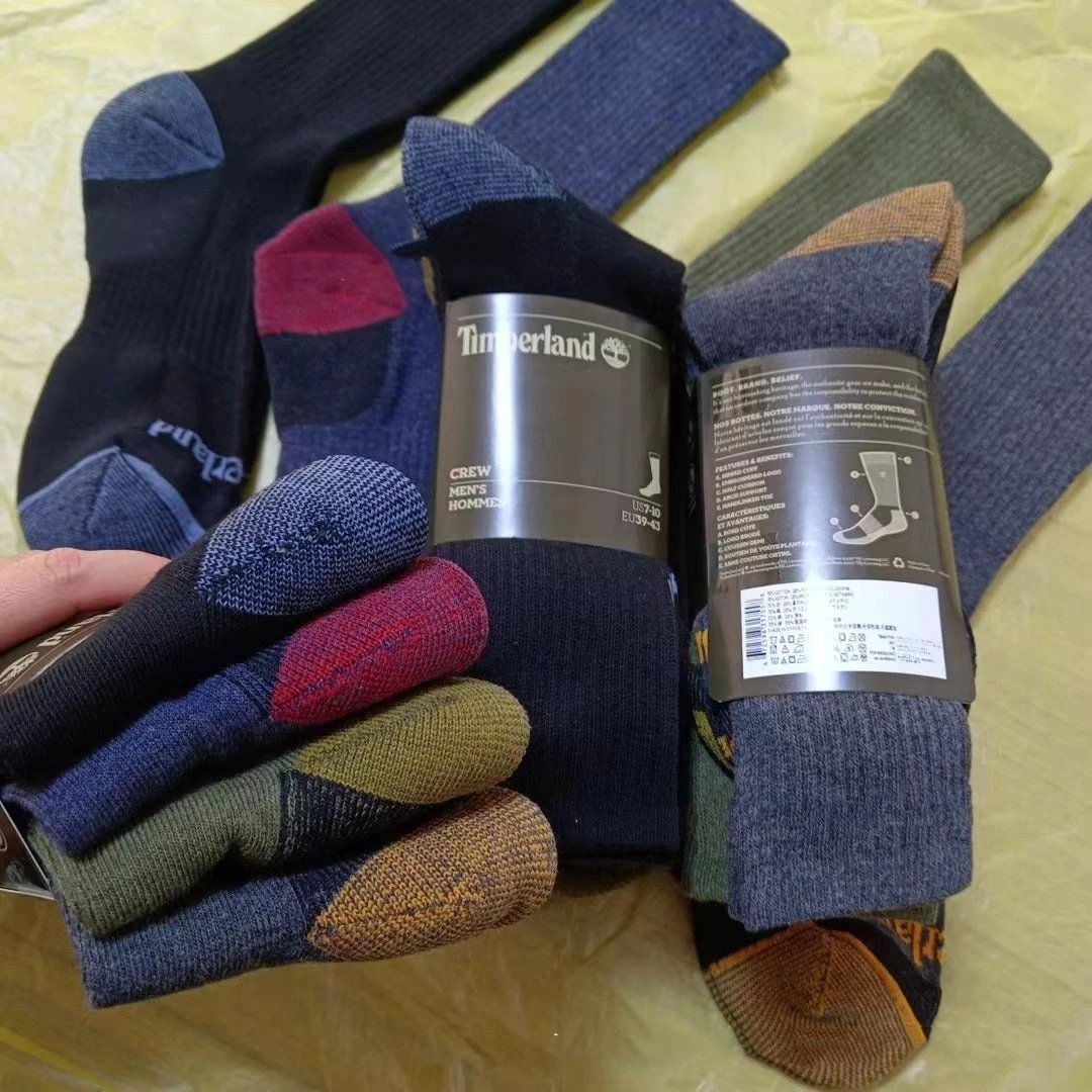 Men's Outdoor High-top Sports Socks Thick Thread Towel Bottom by GJG Denim