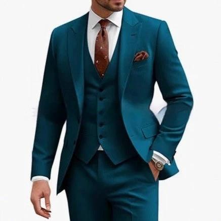 Men's Casual Business/Wedding Three-piece Suit by GJG Denim