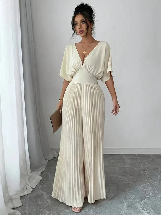 Pleated jumpsuit wide leg by GJG Denim