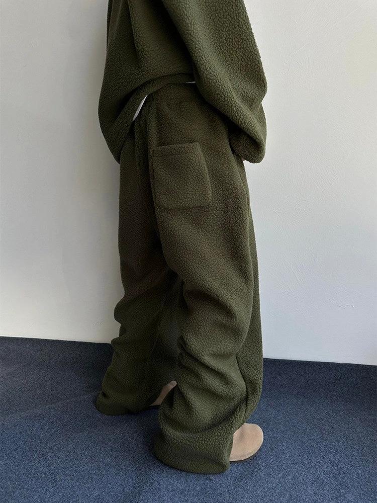 Men's Plush Army Green Set by GJG Denim