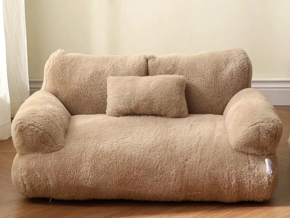 Luxury Cat Bed Sofa Winter Warm Cat Nest Pet Bed For Small Medium Dogs Cats Comfortable Plush Puppy Bed Pet Supplies by GJG Denim