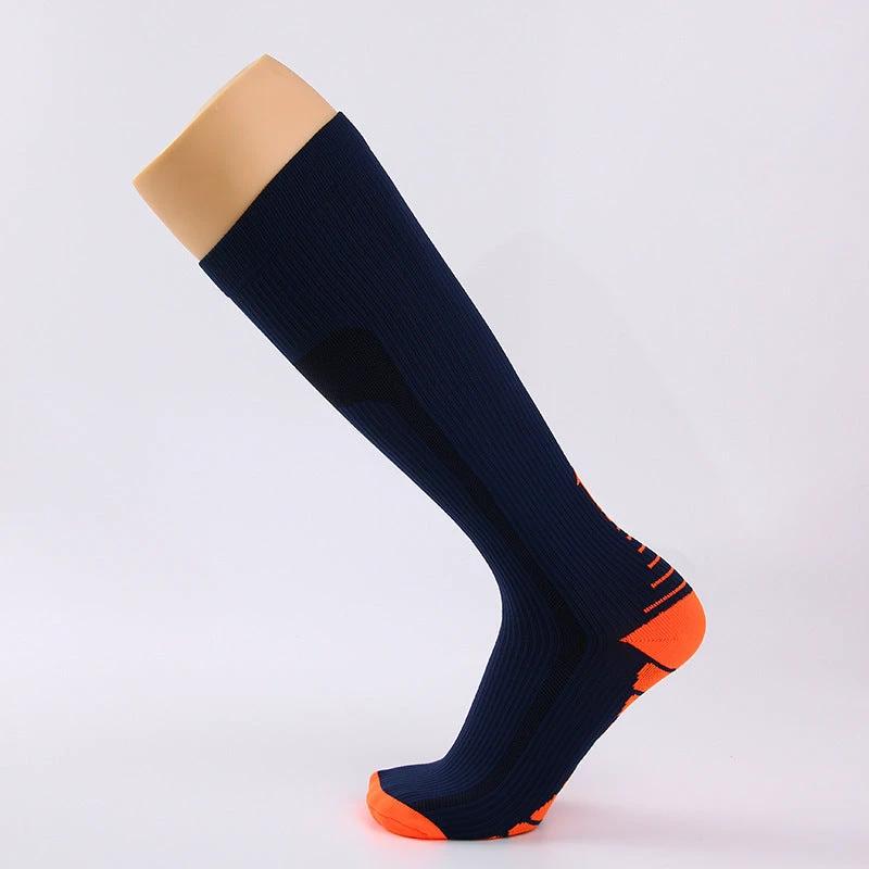 Men's Sports Multi-color Gradient Long Tube Compression Socks by GJG Denim