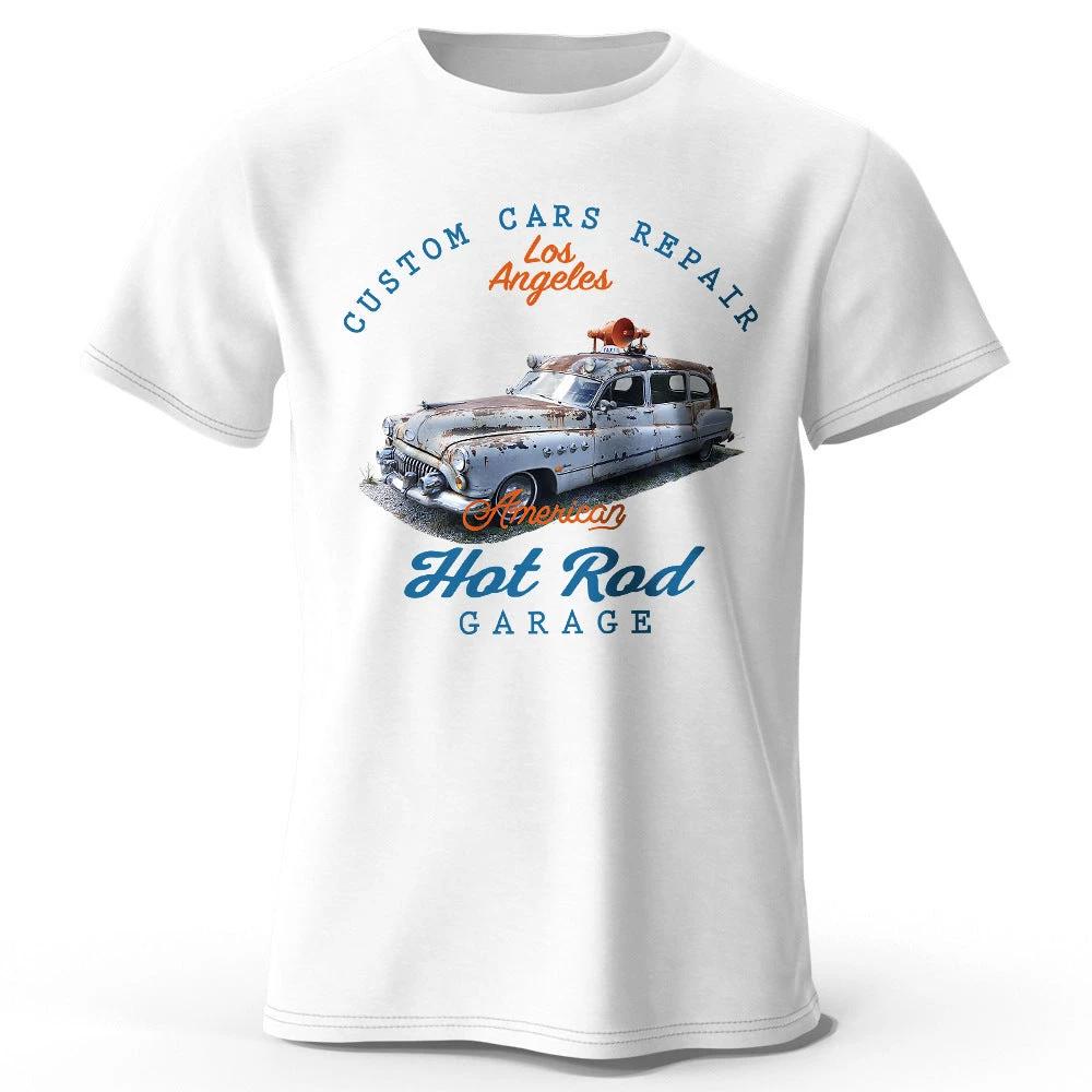 Car Club Patch Print Men's T-shirt by GJG Denim