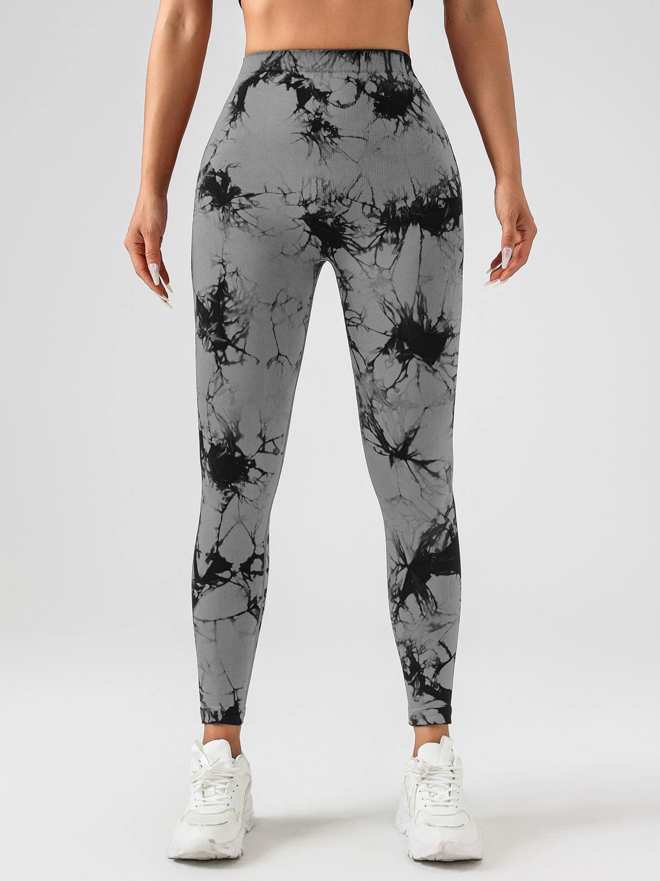 Tie Dye Slimming Yoga Leggings, Butt Lifting High Stretch Casual Fitness Yoga Pants, Women's Activewear by GJG Denim