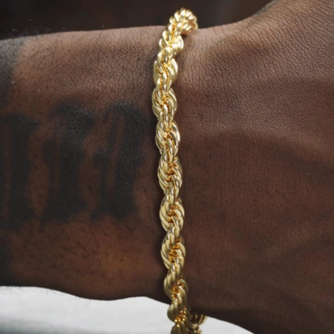 Men's Gold Twist Bracelet by GJG Denim