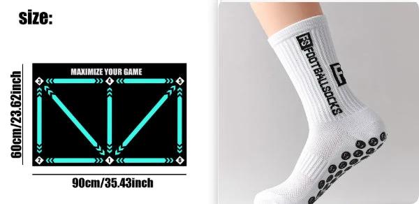 Men's Sports Socks With Nylon Dot Adhesive For Anti-slip Grip by GJG Denim