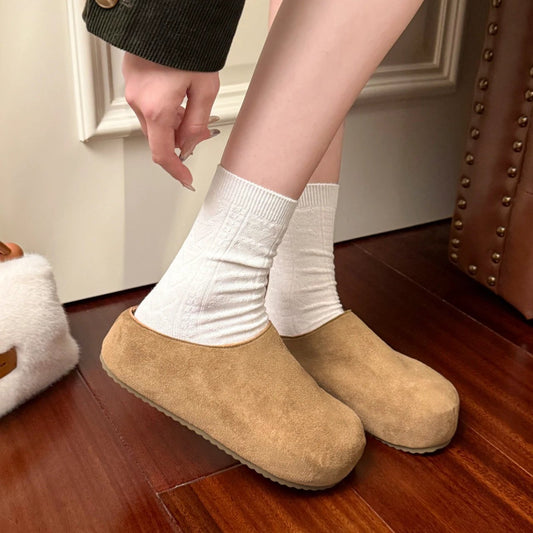 French-style Closed-toe Half-slippers For Women Suitable For Outdoor Wear by GJG Denim