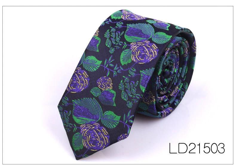Men's Casual Fashion 6cm Flower Graffiti Tie by GJG Denim