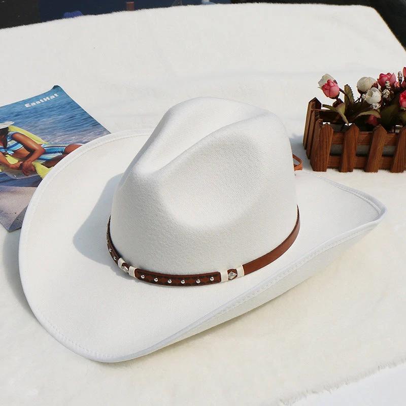 Men's Felt Riding Woolen Cowboy Hat by GJG Denim