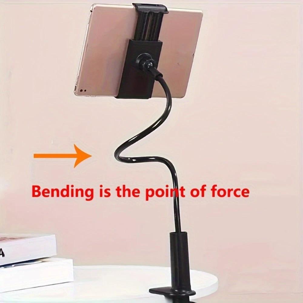 Updated Gooseneck Tablet Holder Stand For Bed 39.4inch Adjustable Flexible Arm Tablets Mount Clamp On Table by GJG Denim