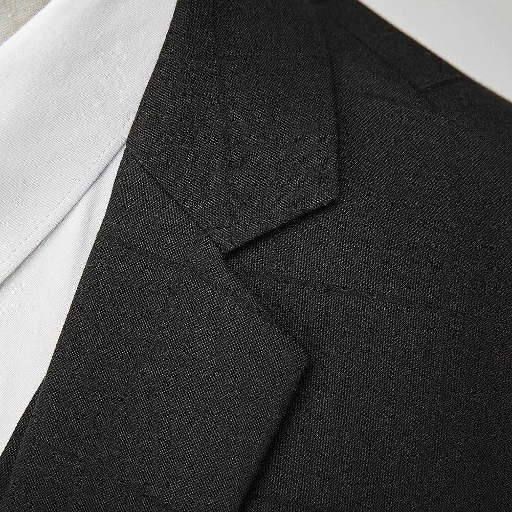 Men's Business Casual Slim Fit Three-piece Suit by GJG Denim