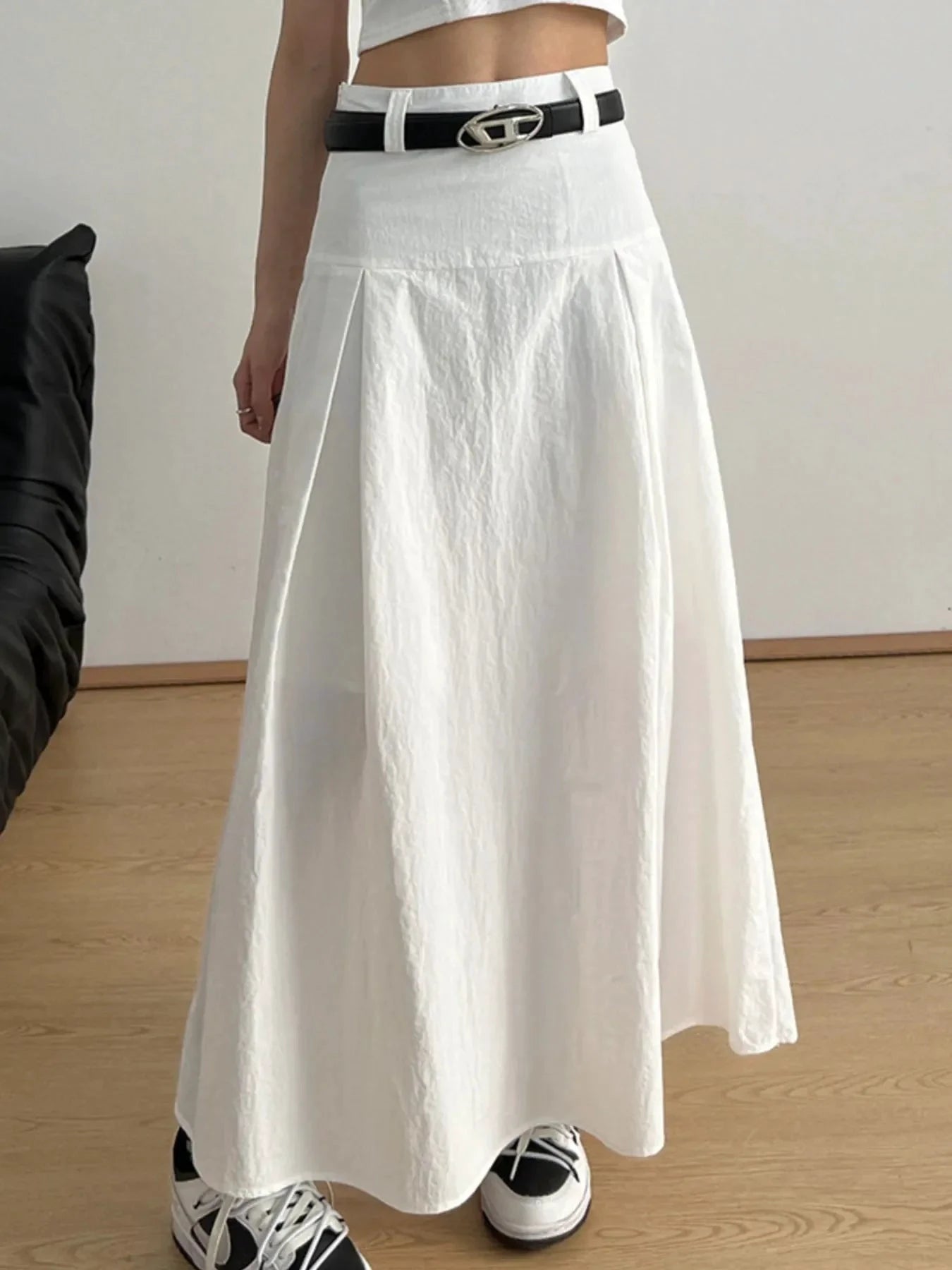 High Waist A-Line Maxi Skirt by Lady Ros