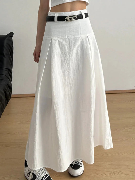 High Waist A-Line Maxi Skirt by Lady Ros