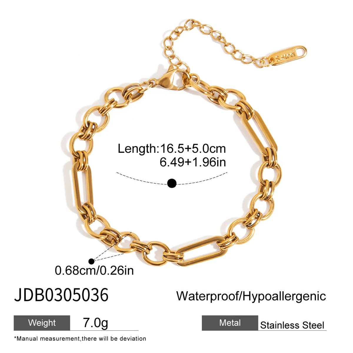 Stainless Steel Bracelet For Women by GJG Denim