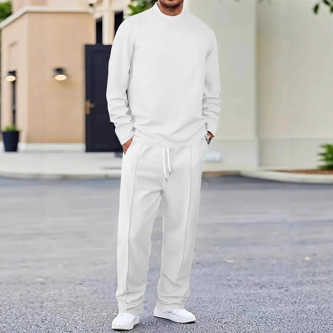 Mens Basic Minimalist Solid-Color Suit by GJG Denim