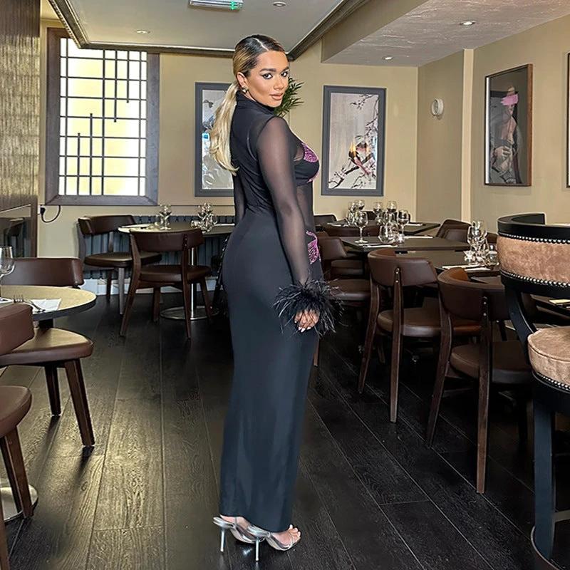 Butterfly Rhinestone Long Sleeve Dress by GJG Denim