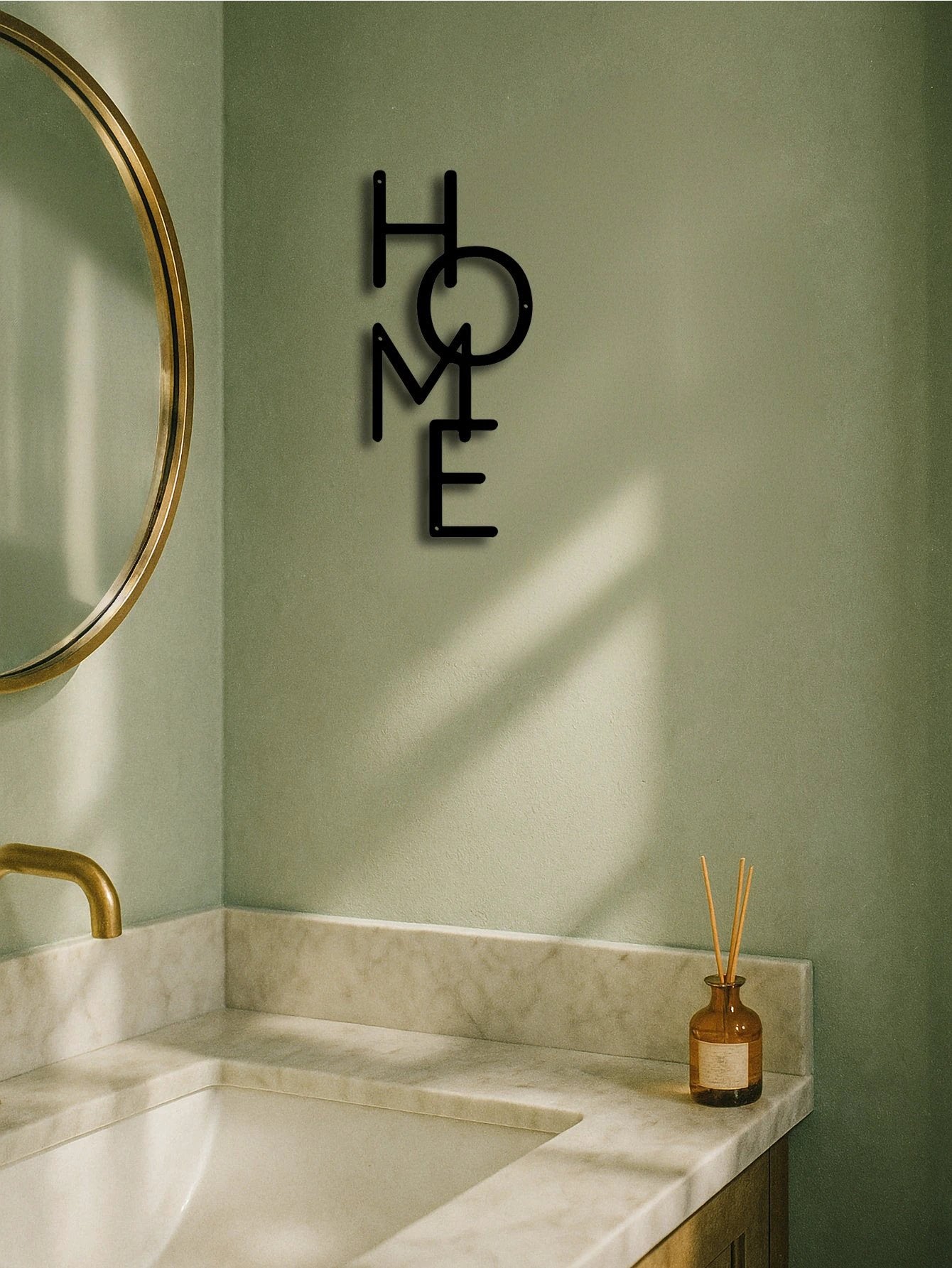 "HOME" Metal Wall Decor by GJG Denim