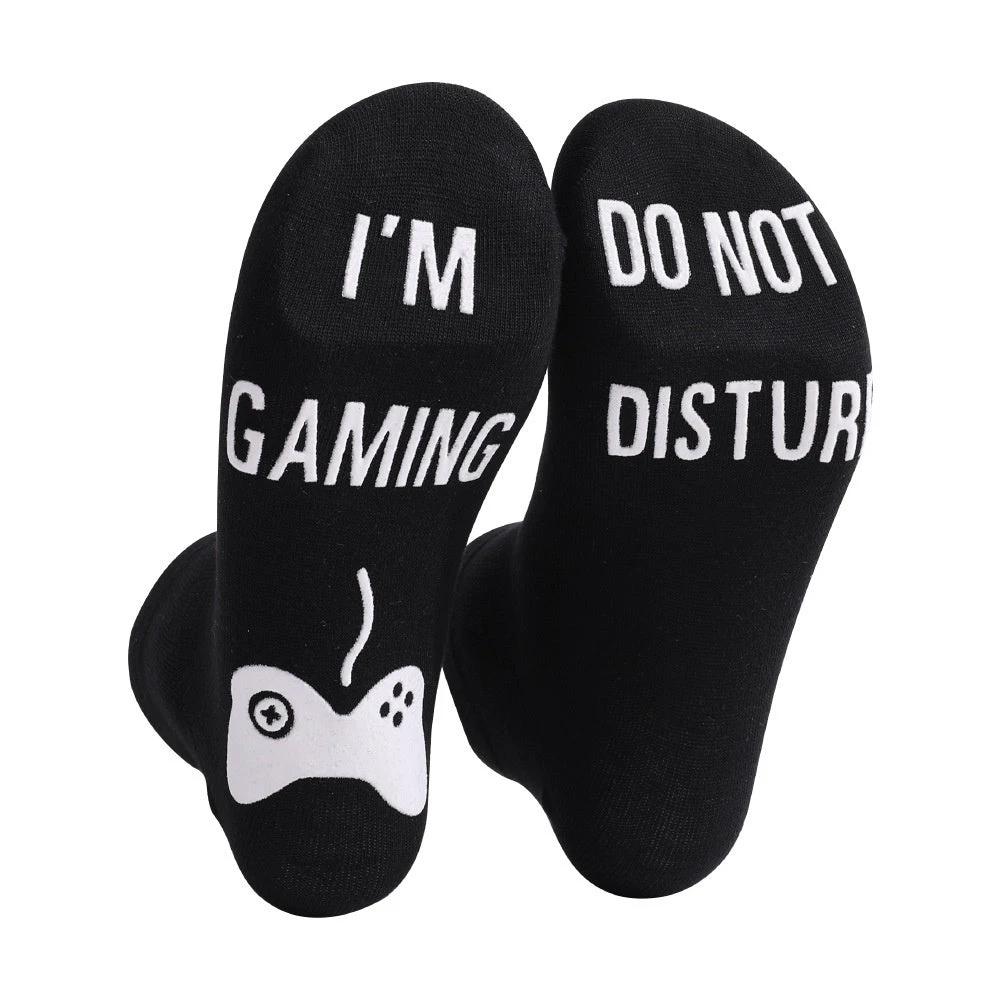 Men's Pure Cotton "I'm Gaming Do Not Disturb" Socks by GJG Denim