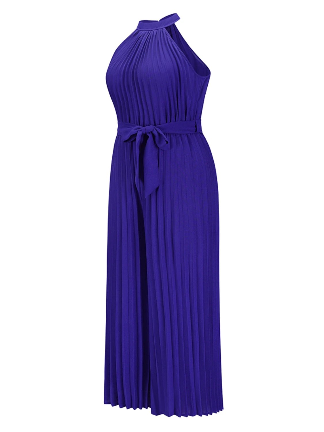 Cutout Tied Pleated Sleeveless Jumpsuit by Lady Ros