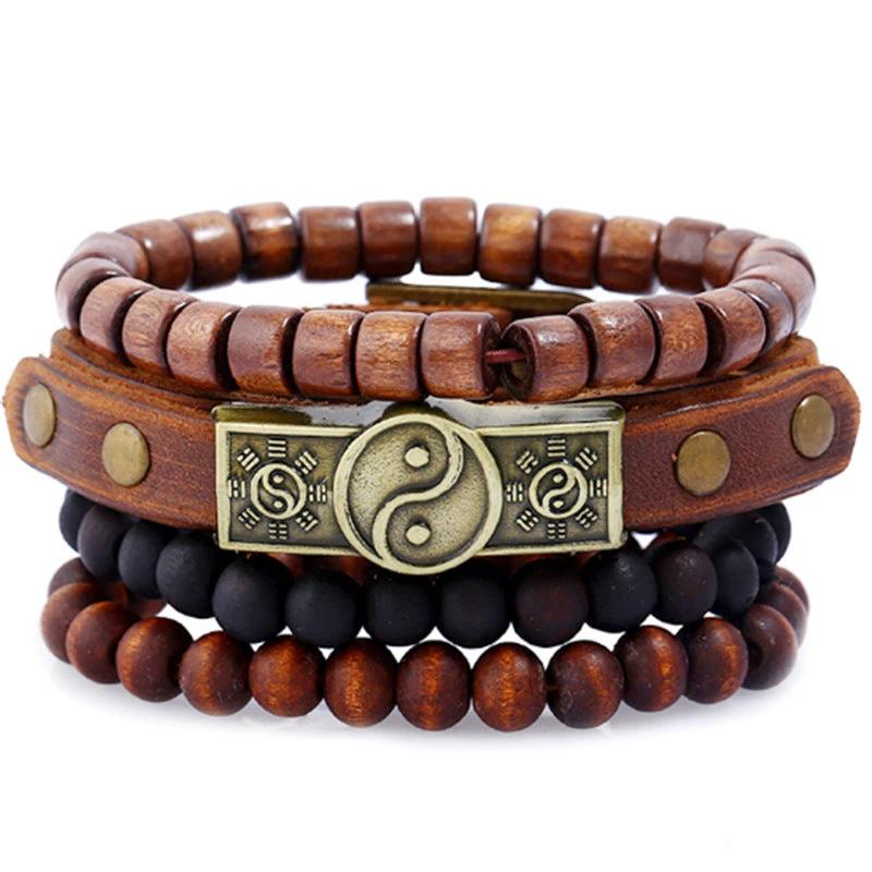 Retro Alloy Cowhide Bracelet For Men by GJG Denim