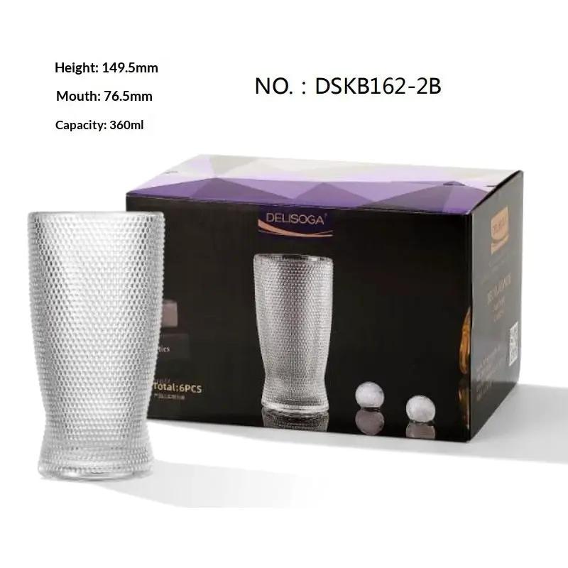 Creative Engraved Glass Classical Cup Thickened Drinkware by GJG Denim