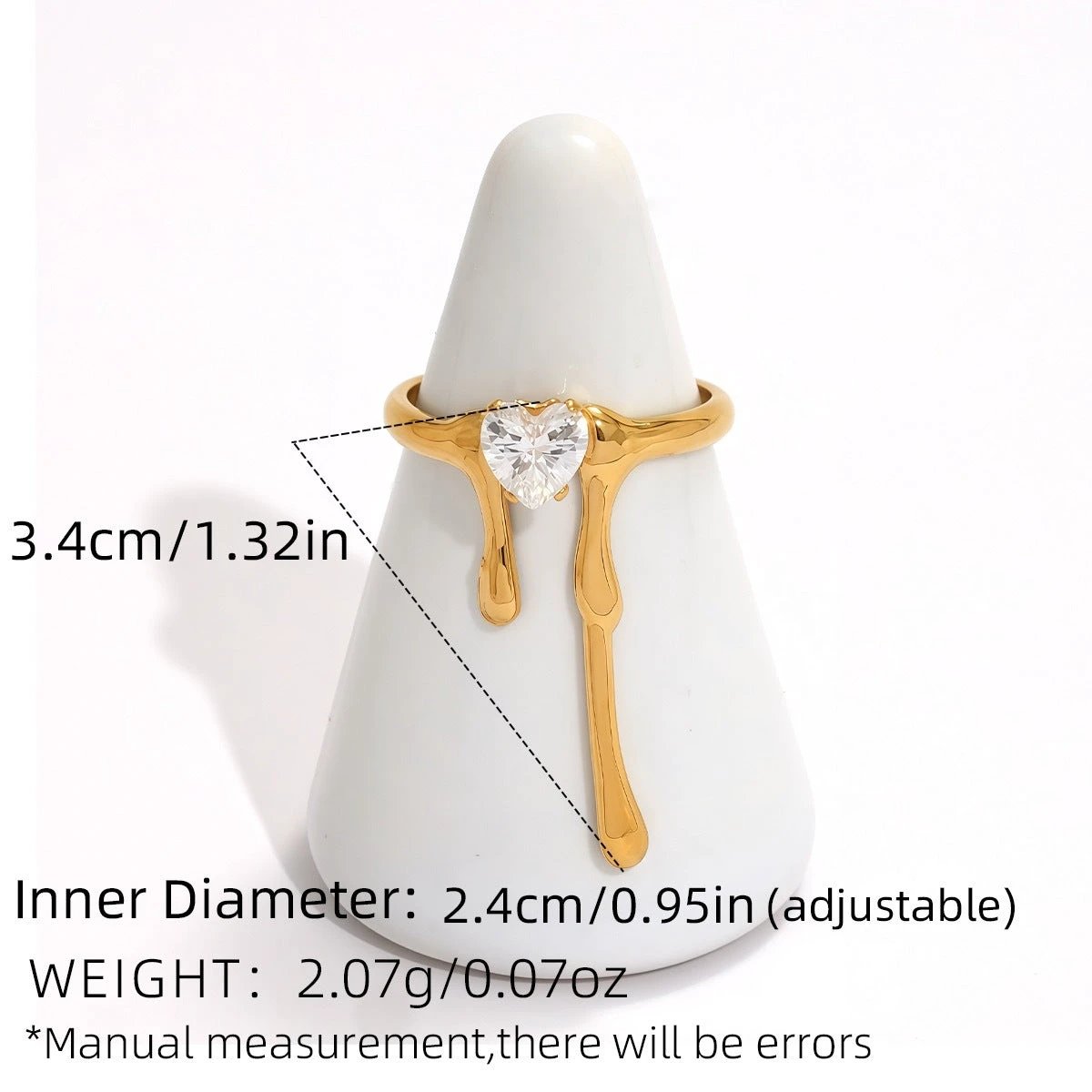Retro Titanium Steel Ring Niche High-End Square Zircon Stainless Steel Jewelry Cross-Border Hot-Selling by GJG Denim