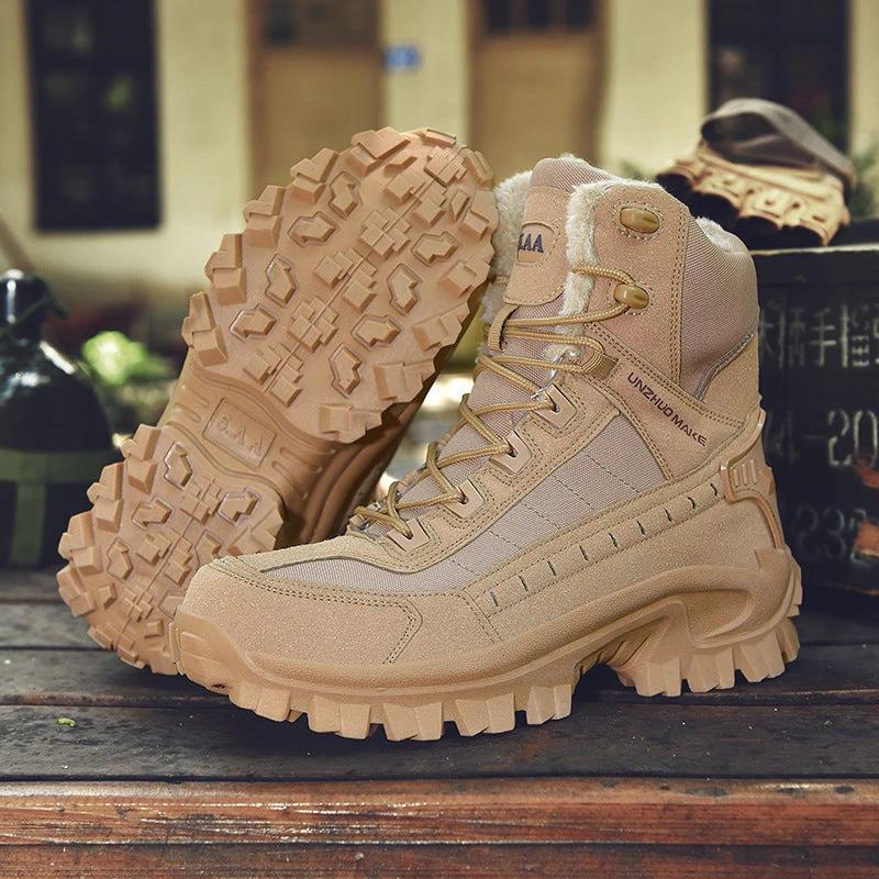 Men's Combat Boots Fleece-lined by GJG Denim