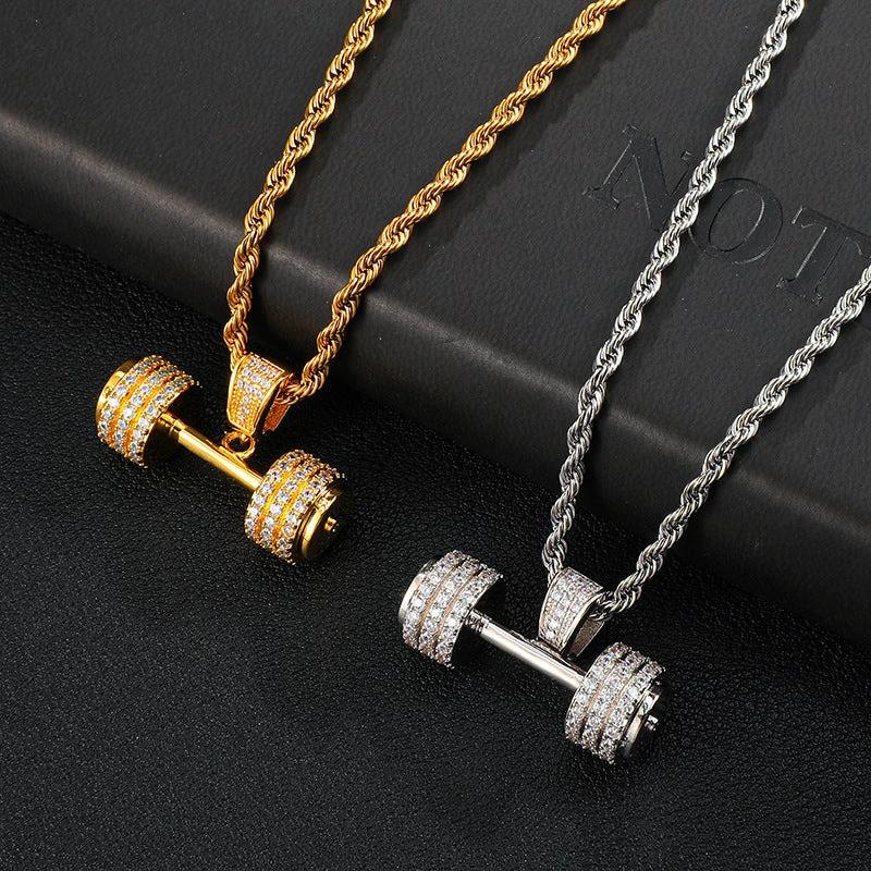 Dumbbell Necklace For Men by GJG Denim