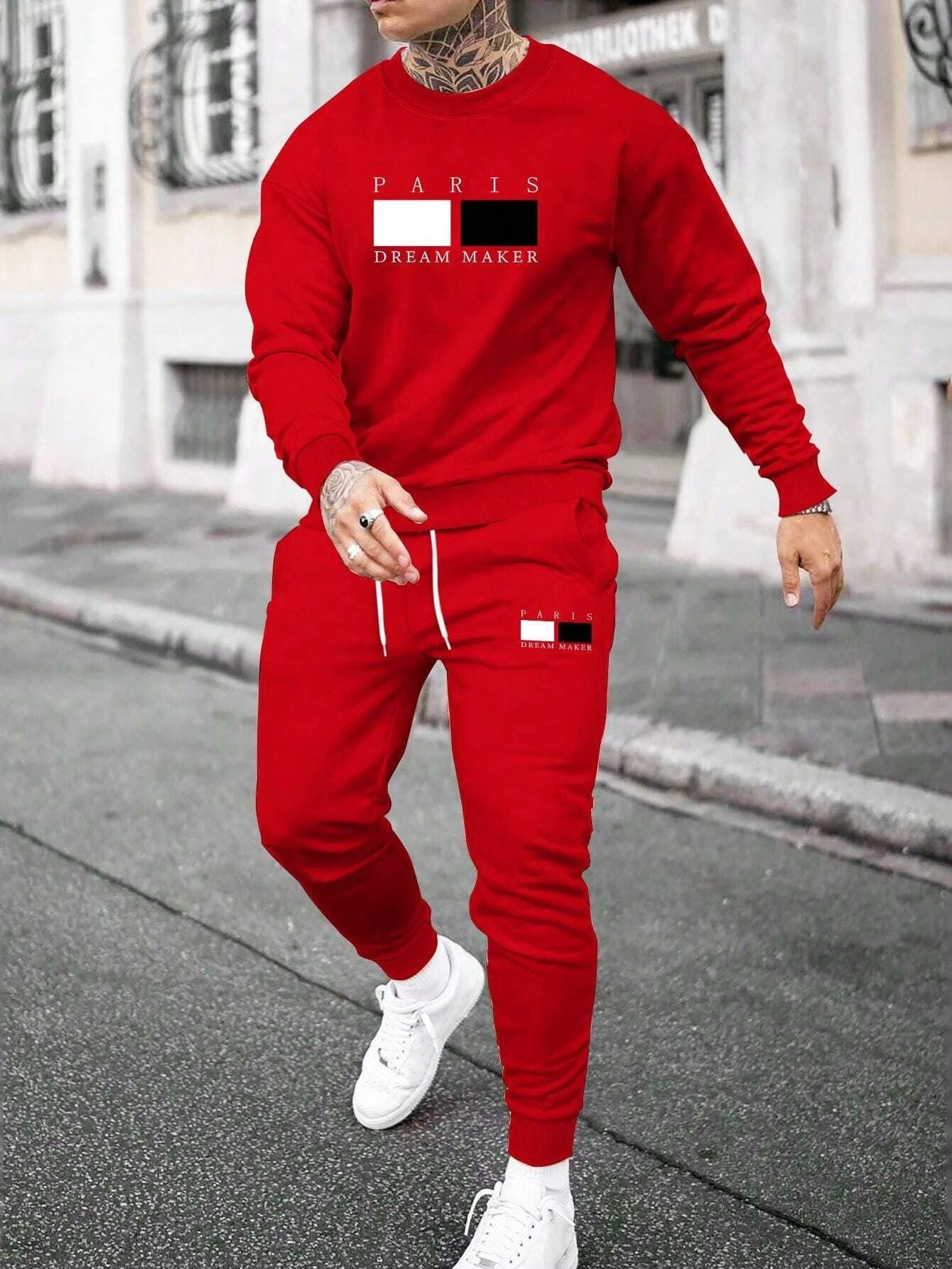 Round Neck Sweater Suit For Men by GJG Denim