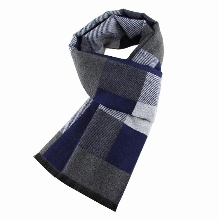 Men's Wool-like Scarf Plaid by GJG Denim