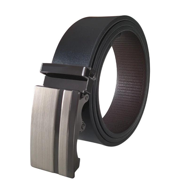 Men's Classic Casual Business All-match Automatic Buckle Belts by GJG Denim