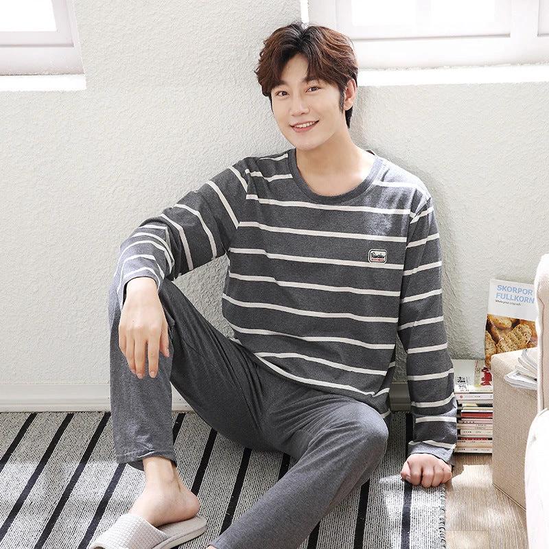 Men's Varions Print Long Sleeve Pajamas by GJG Denim