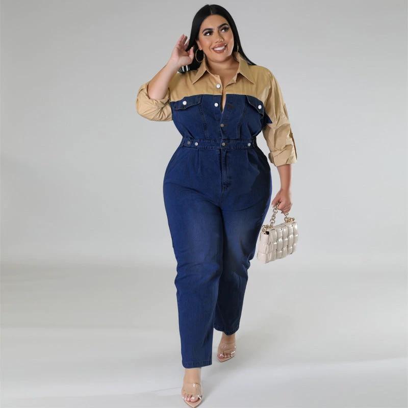 Plus Size Women's Long Jumpsuit by GJG Denim