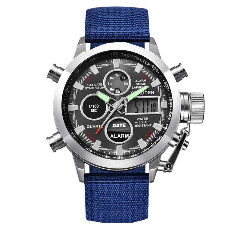 Men's Fashion Belt Multi-functional Watch by GJG Denim