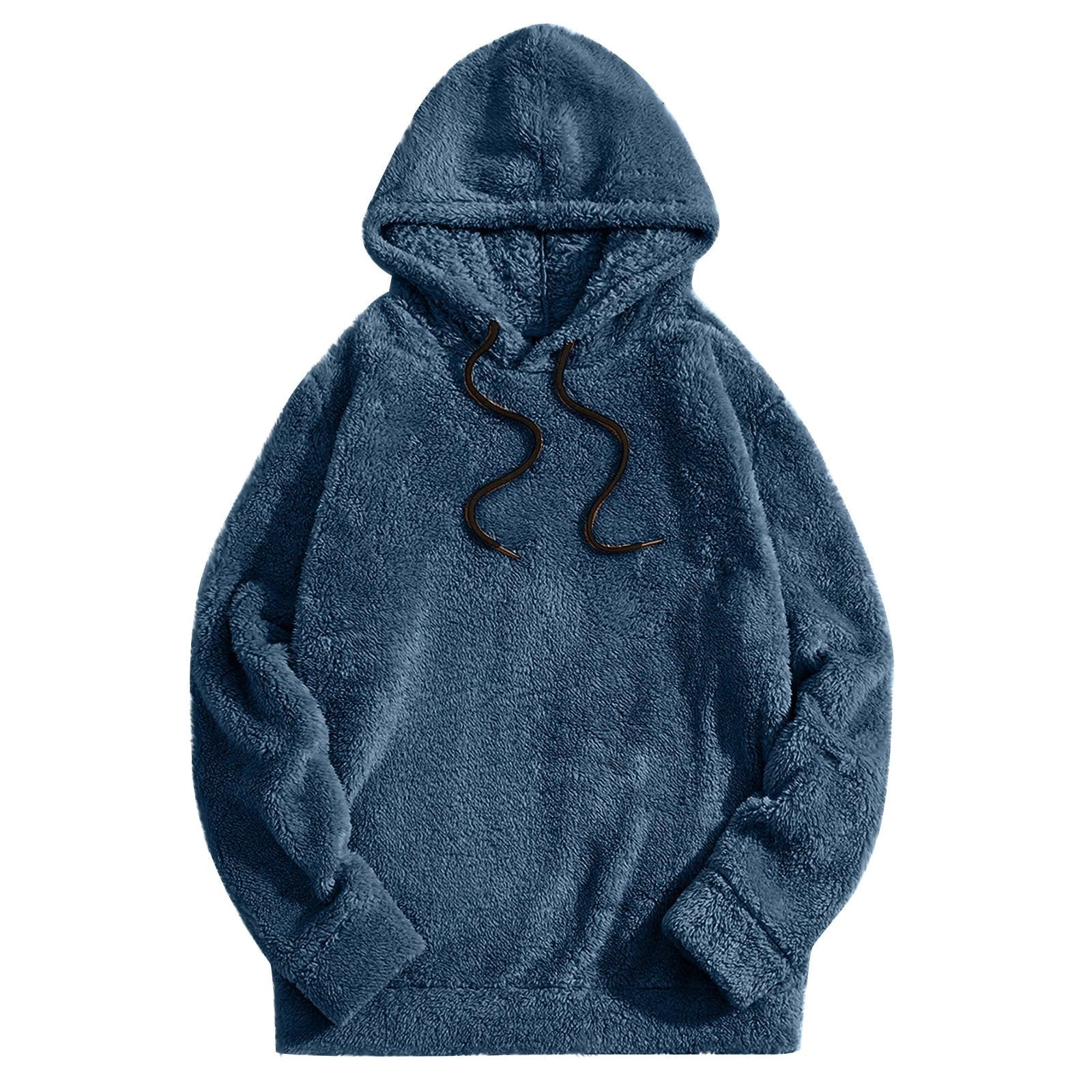 Men's Thick Double-sided Casual Loose Long-sleeved Hooded Sweater by GJG Denim
